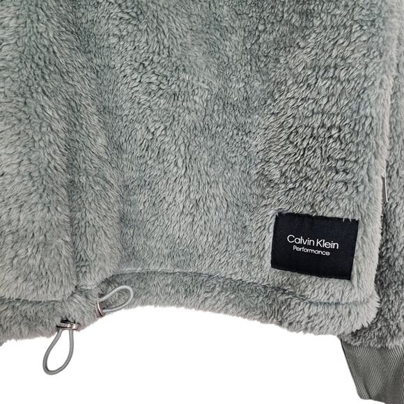 Calvin Klein Performance Green Fuzzy Pullover NWT - Picture 3 of 7